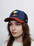 Бейсболка CAPSLAB арт. CL/ART/1/PCT/STAR Premium Starry NY night (темно-синий / коричневый)